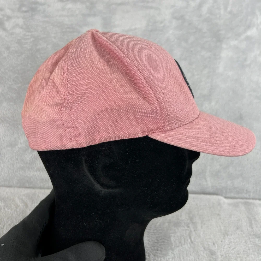 TravisMathew Flexfit Golf Hat S/M Pink Logo Patch Fitted Country Club Cap